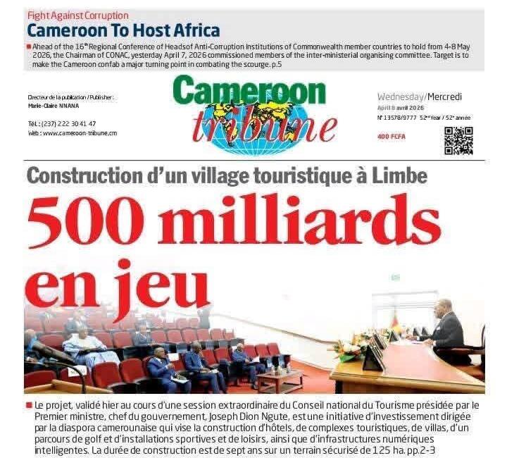 Front page newspaper